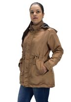 Parka Jaqueta Butu Biru P ao G4 extra grande Plus Size Feminino Ocre Parka Jaqueta Butu Biru P ao G4 extra grande Plus Size Feminino Ocre