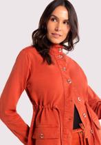 Parka Jaqueta Feminina Sarja com Cadarço Lunender 20827 Parka Jaqueta Feminina Sarja com Cadarço Lunender 20827