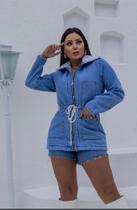 Parka jeans com Pelinho Parka jeans com Pelinho