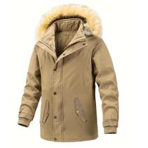 Parka Masculina Forrada Sarja Frio Intenso Neve Inverno