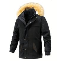 Parka Masculina Sarja Frio Intenso P/ Neve Sobretudo Punho Super Quente Parka Masculina Sarja Frio Intenso P/ Neve Sobretudo Punho Super Quente