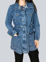 Parka Mel Jeans Marmorizado Feminino 100% ALGODÃO 22503-2