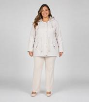 Parka Plus Size Feminina Peluciada Sea Surf Bege