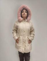 Parka Plus Size Forrada Com Capuz