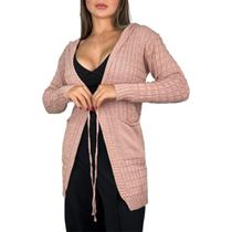 Parka Tricot Capuz Com Bolso Inverno 2021 Insta Blogueira