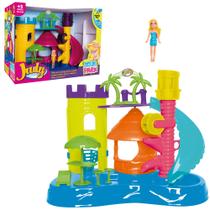 Parque Aquático da Judy com Escorregador Elevador Boneca 412 - Samba Toys