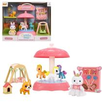 Parque De Diversão Carrossel Casinha Feliz Estilo Sylvanian Family Com Acessórios - Ideal Para Presentear - Zoop