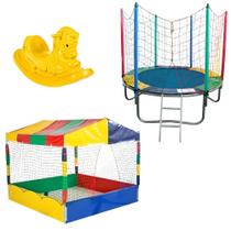 Parque de Diversões em Casa Cama Elástica 1,83m Piscina de Bolinhas 1,50m e Gangorra 1 Lugar Parque de Diversões em Casa Cama Elástica 1,83m Piscina de Bolinhas 1,50m e Gangorra 1 Lugar