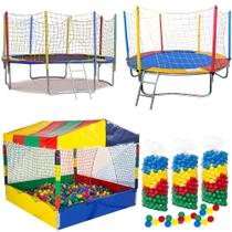 Parque de Diversões em Casa Cama Elástica 3,05m Cama Elástica 2,30m Piscina de Bolinhas 1,50m 1.500 Bolinhas