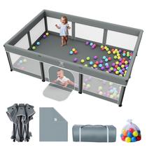 Parque Dobrável Deeteck 188x127 cm com Tapete e Bolinhas Parque Dobrável Deeteck 188x127 cm com Tapete e Bolinhas