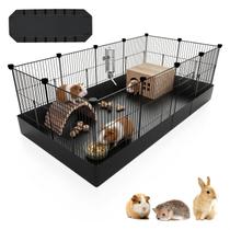 Parque para Animais Pequenos PAWING com 12 Painéis de Arame Metálico e Tapete Impermeável Parque para Animais Pequenos PAWING com 12 Painéis de Arame Metálico e Tapete Impermeável