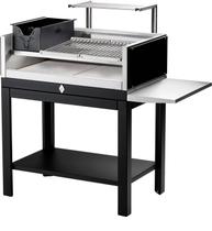 Parrilla Com Base Grelha Uruguaia + Descanso + 1 Apoio Lateral HMD