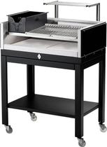 Parrilla Com Base Rodízios Grelha Uruguaia + Descanso HMD