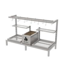 Parrilla Dupla de Alvenaria 118X45 Com Grelha Uruguaia e Tendal Parrilla Dupla de Alvenaria 118X45 Com Grelha Uruguaia e Tendal