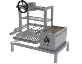 Parrilla para Churrasqueira de Alvenaria com Elevação - Linha Premium Hotbox, Grelha Argentina + Espetos Inox 74x45cm Parrilla para Churrasqueira de Alvenaria com Elevação - Linha Premium Hotbox, Grelha Argentina + Espetos Inox 74x45cm