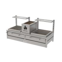Parrilla Residencial Premium Dupla INOX 304 Bancada 118 x 45cm Parrilla Residencial Premium Dupla INOX 304 Bancada 118 x 45cm