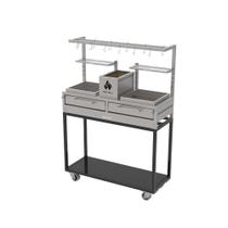 Parrilla Residencial Premium Dupla INOX 304 Carrinho Com Tendal 118 x 45cm Parrilla Residencial Premium Dupla INOX 304 Carrinho Com Tendal 118 x 45cm