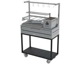 Parrilla Residencial Premium INOX 304 Carrinho 97 x 45cm Com Tendal e Espetos Parrilla Residencial Premium INOX 304 Carrinho 97 x 45cm Com Tendal e Espetos