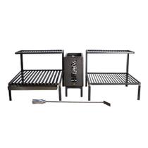 Parrilla Rústica Alvenaria Grelha Argentina e Uruguaia com Caixa Firebox 115cm