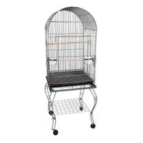 Parrot Cage YML Dometop 50 cm com suporte em prata antiga