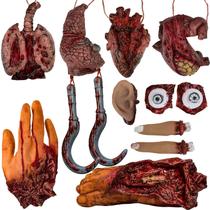 Partes corporais falsas de Halloween da XONOR, 11 unidades Partes corporais falsas de Halloween da XONOR, 11 unidades