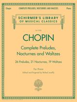 Partitura para piano G. Schirmer Chopin Prelúdios completos 30x23 cm Partitura para piano G. Schirmer Chopin Prelúdios completos 30x23 cm