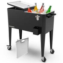 Party Cooler Permasteel 80L Capacity Chills 36 horas em preto fosco Party Cooler Permasteel 80L Capacity Chills 36 horas em preto fosco
