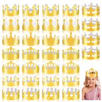Party Crowns MGZTTHW Gold Paper 32 unidades para festa de aniversário Party Crowns MGZTTHW Gold Paper 32 unidades para festa de aniversário