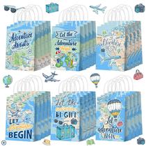 Party Favor Bags Yeeqee Adventure Awaits, mapa mundial de 24 unidades Party Favor Bags Yeeqee Adventure Awaits, mapa mundial de 24 unidades