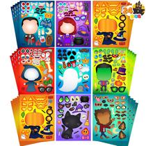 Party Favor JOYIN, 24 peças de adesivos faciais de Halloween, 8 designs
