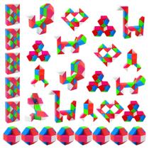 Party Favors Aubrogo Fidgets Snake Cube Puzzles 30 unidades para crianças