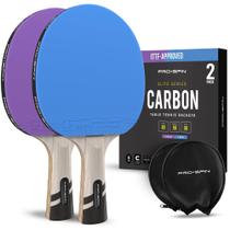 Pás de pingue-pongue PRO SPIN de nível profissional em fibra de carbono
