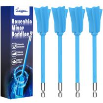 Pás misturadoras de resina de silicone Suzzam para perfurar 4 peças de epóxi Pás misturadoras de resina de silicone Suzzam para perfurar 4 peças de epóxi
