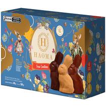 Páscoa 3x Coelho Chocolate Branco, Ao Leite, 56% Cacau Haoma