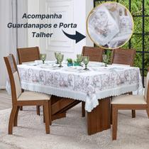 Páscoa Casa e Decoração Toalha de Mesa 12 Lugares 4,00x1,50 / 12 Guardanapos / 12 Porta Talheres