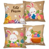PÁSCOA! Kit com 4 Capas para Almofadas Decorativas Pascoal 45X45cm COLEÇÃO::04 PÁSCOA! Kit com 4 Capas para Almofadas Decorativas Pascoal 45X45cm COLEÇÃO::04