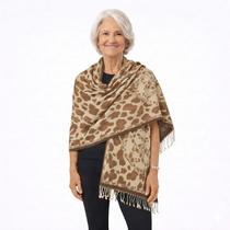 Pashimina Cachecol Echarpe Estampa Animal Print Dupla-Face -
