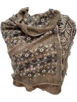 Pashimina Lenço Xale Echarpe Lisa Desenhos Geométricos Bordados Pashimina Lenço Xale Echarpe Lisa Desenhos Geométricos Bordados