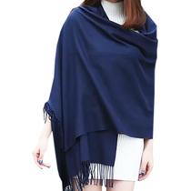 Pashmina Cachecol Scarf Xale Echarpe Lenço Longo Inverno Cor Azul-Marinho