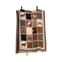 Pashmina Feminina Grossa De Caxemira Com Estampa De Cavalo, Manta Quente De Inverno, Xale E Cachecol