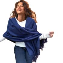 Pashmina Grossa Tipo Manta Cachecol Xale Feminino Inverno Quentinha com Franjas