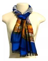 Pashmina Indiana Cachecol Lenço Echarpe Viscose Tema Cidade Pashmina Indiana Cachecol Lenço Echarpe Viscose Tema Cidade