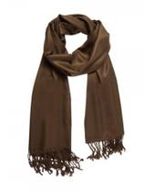 Pashmina Via Lessa Santiago Liso em Viscose Marrom Escuro Pashmina Via Lessa Santiago Liso em Viscose Marrom Escuro