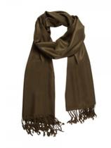 Pashmina Via Lessa Santiago Liso em Viscose Verde Militar Pashmina Via Lessa Santiago Liso em Viscose Verde Militar