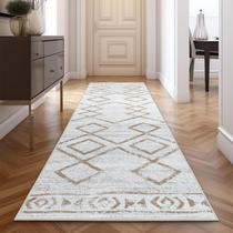 Pasillo Runner Rug Jinchan Marroquí 60x240cm Taupe Lavable Pasillo Runner Rug Jinchan Marroquí 60x240cm Taupe Lavable
