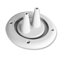 Passa-Cabo Comando Até 8MM Duplo 4 Pol Branco Trem