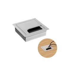 Passa Cabo Max Alumínio Anodizado Quadrado Para Mesas 8 X 8 Cm Passa Cabo Max Alumínio Anodizado Quadrado Para Mesas 8 X 8 Cm