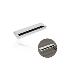 Passa Cabo Max Alumínio Anodizado Retangular Para Mesas 8 X 27,5 Cm
