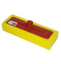 Passa Cera em Plástico com Esponja Amarelo/Vermelho Sem Cabo - Bruba Lar