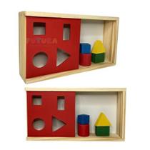 Passa Figuras Brinquedo Educativo Pedagógico Formas Geométricas - Futura Brinquedos